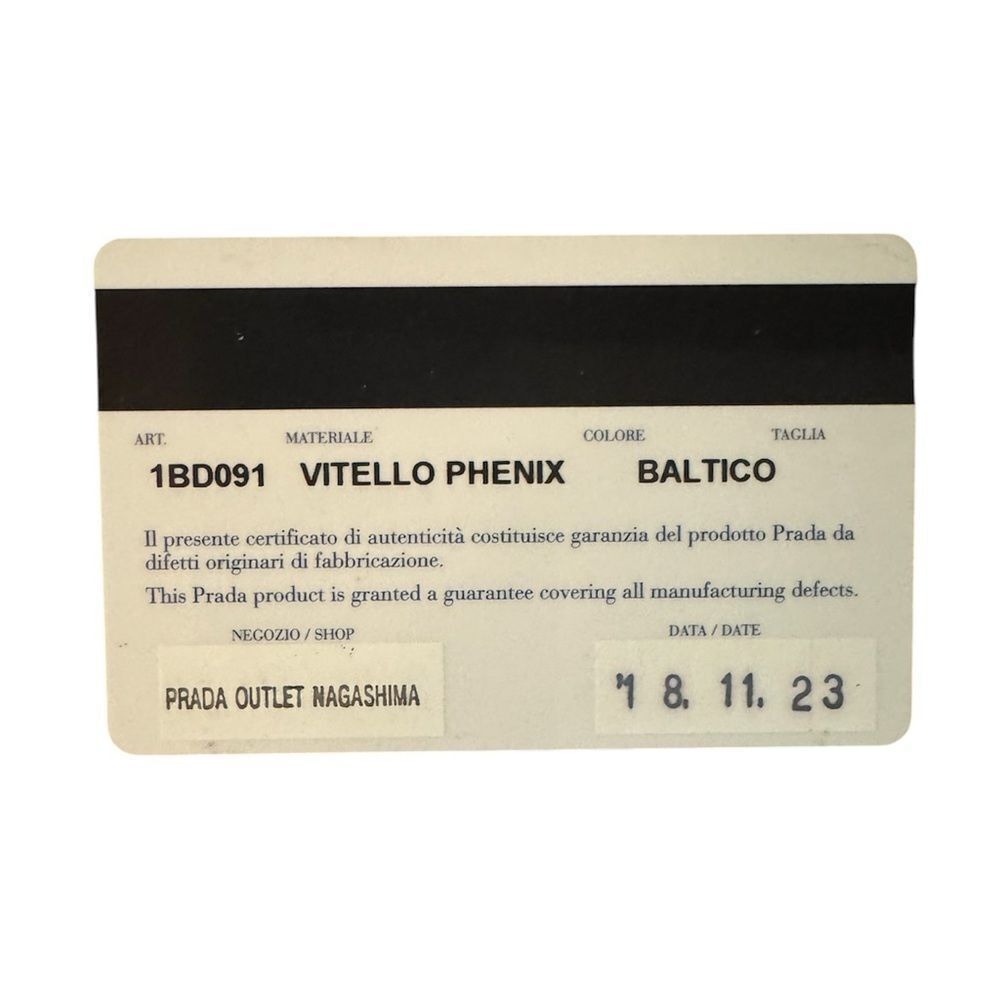 Auth PRADA Baltico Blue Vitello Daino Leather Phenix Crossbody Messenger Bag Ex+ - Picture 11 of 13